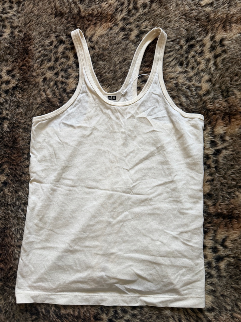 Uniqlo White Women's Racerback Tank Top